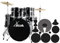 XDrum Semi 22 Standard Schlagzeug Midnight Black - 22 BD, 12 TT, 13 TT, 16 FT, 14 SD - Set inkl. Dämpfer - Schwarz