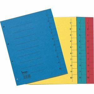 Bene Trennblätter A4 Karton 210g/qm gelb VE=50 Blatt