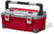 Keter 17181009 Werkzeugbox Master Pro Serie Tool Box 22 Zoll metal latch, Kunststoff, rot/silber