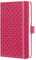 SIGEL JN104 Notizbuch A6 liniert pink Tagebuch Jolie, Hardcover, Gummiband, Stifteschlaufe, Einstecktasche, vegan, aus nachhaltigem Papier