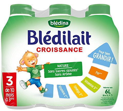 Blédina Blédilait Croissance - Lait bébé de 10 à 36 mois 6 x 1 L