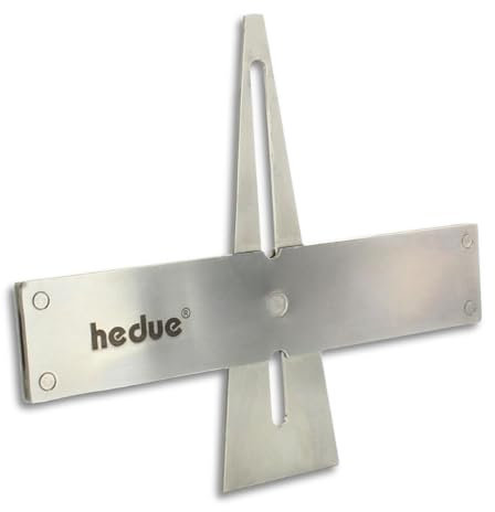 hedue® Zinkenschablone S200 - Schmiege für Schwalbenschwanz - und Zinkenverbindungen, Schwalbenschwanz Schablone mit einstellbarer Zunge von 6-40 mm (1:8 Neigung)
