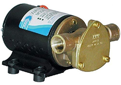 Jabsco 18660-0123 Marine Water Puppy Bilge/Sump Flexible Impeller Pump 6.3 GPM, 12-Volt, 15-Amp Non-CE, 1/2 NPT Ports, Nitrile Impeller