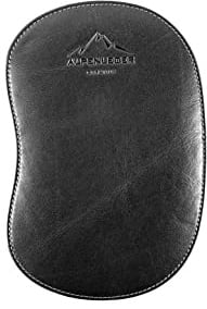 Alpenleder Mousepad - Modell: Lindau (Handgefertigt) - Nachhaltiges Bio-Leder aus regionaler Landwirtschaft | Mauspad Gaming Leder, Mousepad Leder *Fair Produziert* (26 x 16cm, Ebenholz)