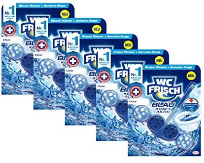 WC Frisch Kraft-Aktiv Blauspüler Chlor Paket, 5er Pack (5 x 50 g)