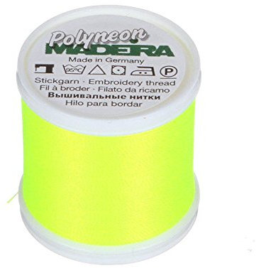 MADEIRA 9845 – – 1823 2-lagig Polyneon Polyester Stickgarn, 40 wt/135D 440 YD, Neon Zitrone