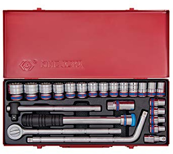 king tony 4024MR Set of Metric Sockets and Accessories, Set of 24, 1/2
