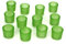 NoNa 12er Set 6 cm Teelichtglas Glas Farbe Grün Kerzenglas Windlicht Kerzengläser