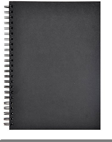 Clairefontaine 134252C - Skizzenbuch / Zeichenheft Goldline mit Spiralbindung, DIN A3 29,7x42 cm, Hochformat, 64 Blatt 140g elfenbein, mit Spiralbindung, ideal für Mixmedia, Schwarz, 1 Stück