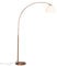 Qazqa - Moderne Bogenlampe Kupfer mit weißem Schirm - Arc Basic I Wohnzimmer - Stahl Rund I Länglich - LED geeignet E27