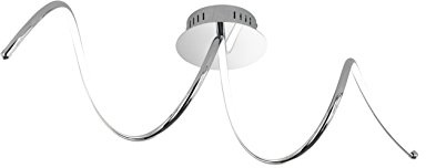 WOFI 9077.01.01.6000 A Deckenleuchte, Aluminium, 27 W, Integriert, chrom, 72 x 28 x 33 cm