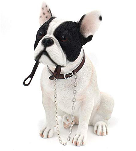Lesser & Pavey Walkies Dekofigur Französische Bulldogge, sitzend, 18 cm, Weiß/Schwarz