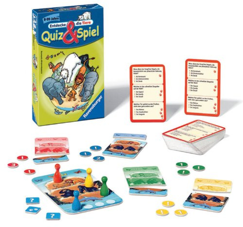 Ravensburger 23305 - Quiz & Spiel: Entdecke die Tiere - Mitbringspiel