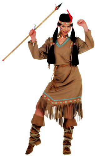Sancto Indianer-Stammeskriegerin-Kostüm langärmelig bunt S