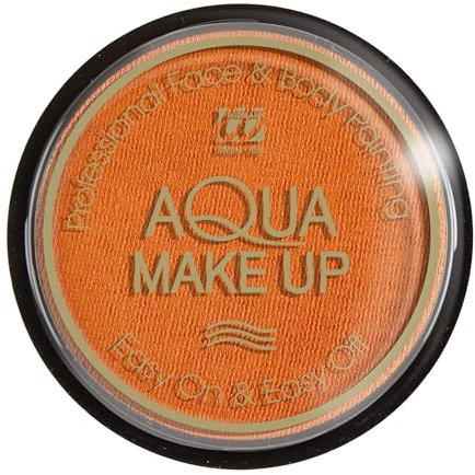 W WIDMANN Milano Party Fashion 9237H - Aqua Make-Up, Orange, in Schale, 15 g, Schminke, Karneval, Mottoparty, Halloween
