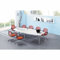 Konferenztisch mit Chromfüßen 280x130/78cm weiß