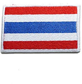 Catch the Patch Thailand Flagge Fahne - (Größe: 7 x 5 cm) Aufnäher, Bügelbilder, Aufbügler, Applikationen, Patches, Sticker zum Aufbügeln oder Aufnähen – für Kleidung, Taschen, Jacken