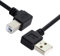 Câble CY USB 2.0 A mâle vers USB 2.0 B mâle, coudé à 90 ° à gauche pour imprimante, scanner, disque dur, 50 cm