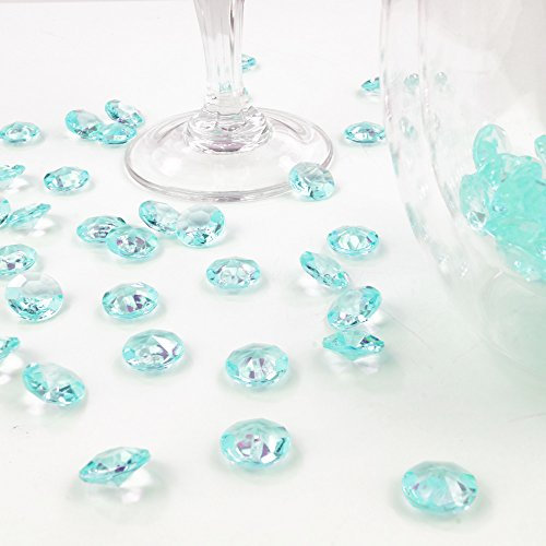 Goodymax Dekodiamanten 12 mm türkis 100 Stück Streudeko Dekosteine Kristalle Diamanten