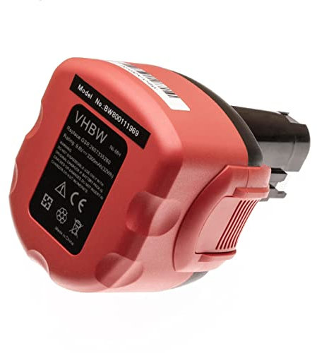 vhbw 1x Akku kompatibel mit Bosch 32609-RT, 32609, GDR 9.6V, GSR 9.6 New Version, GSR 9.6-1, GSR 9.6-2 Werkzeug (3300 mAh, NiMH, 9,6 V)