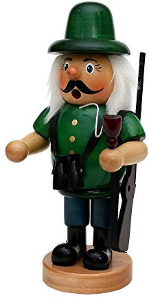 Dekohelden24 Lustiges Räuchermännchen als Jäger, ca. 24 cm