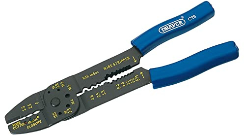 Draper 13656 5 Way Crimping Tool, 32.1cm x 11.8cm x 2.3cm, Black