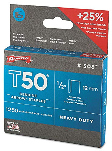 Arrow T50 Staples 12mm 1/2'' 1250pk