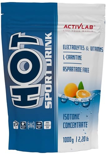 Activlab Isotonisches Getränkepulver 1000 g - mit Elektrolyten Kohlenhydraten Vitaminen - Über 80 Portionen - Getränk für Hydration - Hot Sport Drink Orange