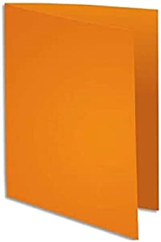 Exacompta 330007E 100er Pack Aktendeckel SUPER in Pastellfarben aus extra starkem Karton für DIN A4 ideal für Archivierung 1 Pack orange