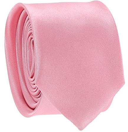 Cravate Fine Rose pale - Cravate Homme Coupe Slim Moderne - 5cm à la Pointe - Couleur Unie - Accessoire Chemise pour Mariage, Cérémonie