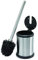 Bath Bliss Brosse à WC et Porte-Brosse avec Couvercle à Fermeture Automatique - Tête de Brosse à 360 degrés - Nettoyage de Salle de Bain - Taille compacte - Rangement et Organisation - Acier