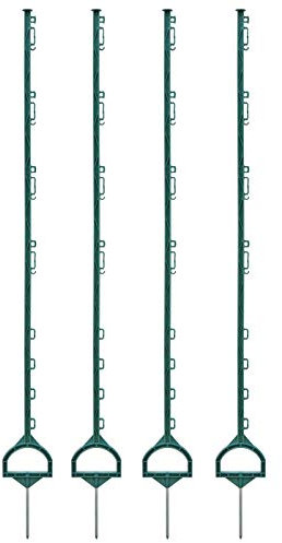 VOSS.farming 40x Weidepfähle, 157cm, Steigbügel, glasfaserverstärkt, grün