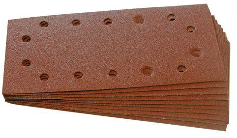 Qty 10-115mm x 230mm 240 Grit Punched Sanding Sheets - Sanding Machine