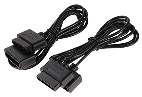 Pack of 2 AC Aapter Extension Cable Cord For Super Nintendo SNES Games Controller