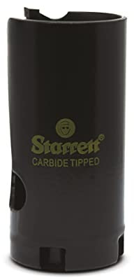 Starrett Tungsten Carbide Tipped Holesaw - MPH0114 Multi Purpose Cut TCT Hole Saw Cutter - For Wood MDF Plastics Ceramic Wall Tiles - 32mm