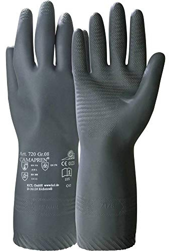 KCL 720-8 Camapren® Chloropren Chemiekalienhandschuh Groeße (Handschuhe): 8, M EN 388, EN 374 1 P, Schwarz