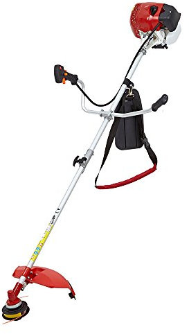 68cc Petrol Grass Trimmer and Brushcutter with Protective Guard and Harness - Optimal for Trimming Weeds, Grass Cutting, Lawn Edges - Heavy Duty Split Shaft Model 2-Stroke Engine 3KW / 4HP