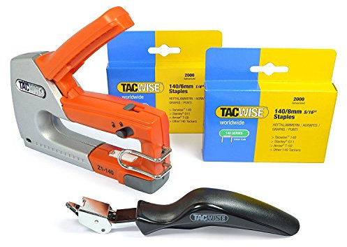 Tacwise 1283 Z1-140 Metall Handtacker mit 4000 Heftklammern und Heftklammerentferner, verwendet Typ 140/6-8 mm Heftklammern