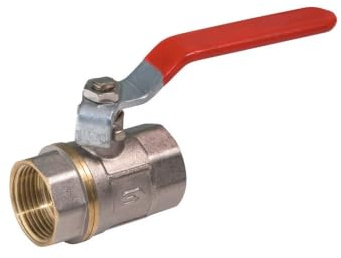 ThermoFlux Kugelhahn PN20 1/2 Zoll DN15 IG/IG beidseitig rot Metall Kugelventil Ballventil