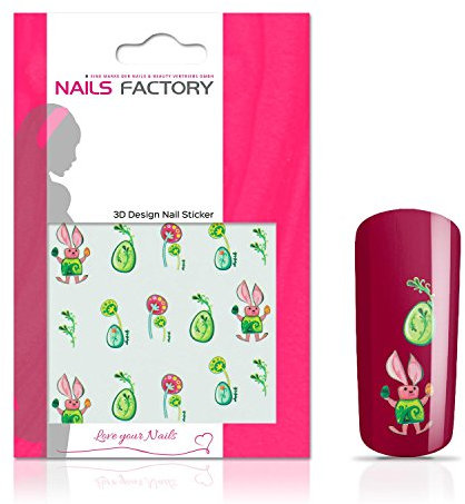 N&BF Nagelsticker Eastern | Nagelaufkleber für Gel und Acryl Nägel | Nail Tattoo Ostern Motiv | Nail Sticker bunt | Nailart Nagel Transfersticker | Made in EU