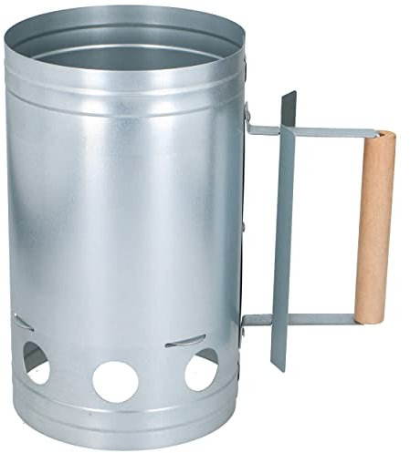 alpina Cheminée d'Allumage pour Barbecue - Démarreur de Barbecue - avec Poignée en Bois - pour Charbon de Bois ou Briquettes