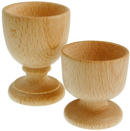 Eierbecher Holz natur Höhe 4,8cm zum Anmalen / Bemalen, 10 Stück