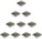 10er Set Pfostenkappe Edelstahl | Form: Pyramide | im Maß 9x9 (9,1x9,1) cm eckig | aus Edelstahl, rostfrei | Zaunpfostenkappen | Pfosten-Abeckkappe | Zaunkappen | Edelstahlkappen | Pfostenabdeckung