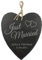 Casa Vivente Schieferherz mit Gravur zur Hochzeit – Motiv Herzen – Just Married – Personalisiert mit Namen und Datum – Hochzeitsgeschenk