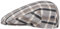 Lipodo Inglese Cotton Flatcap Damen/Herren - Karocap Made in Italy - Schiebermütze mit Karomuster - Sommercap aus 100% Baumwolle - Sportcap Frühjahr/Sommer grau 61 cm