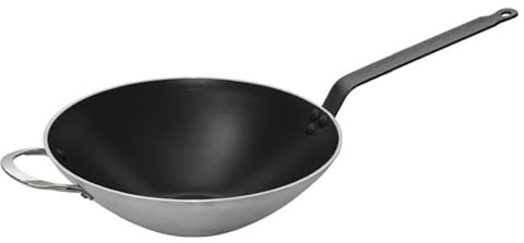De Buyer 8187.32 - Wok Antiadherente (32 cm), Color Gris