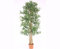 Künstlicher Bambusbaum mit Multistamm im Topf & textilen Blätter, 180cm hoch - künstliche Bambuspflanze Bambus Kunstpflanze
