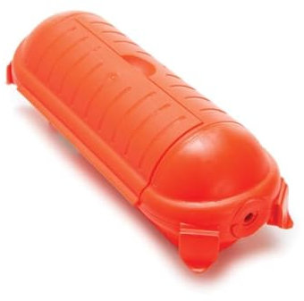 Perel Boîtier de protection prise CEE, protection prise extérieur, boitier etanche electrique exterieur IP44 pour rallonge camping car jardin, polypropylène, rouge