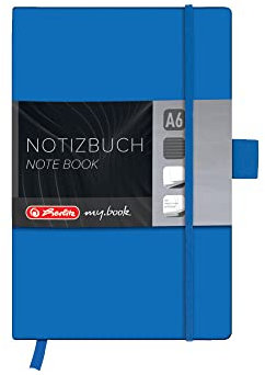 Herlitz 11369121 Notizbuch my.book Classic A6, 96 Blatt, liniert, blau