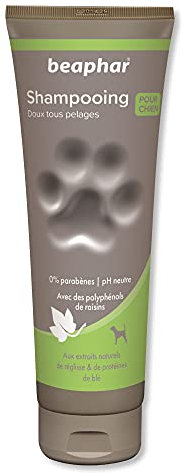 BEAPHAR – Shampoing Premium Doux Tous pelages pour Chien – Aux extraits naturels de réglisse & de protéines de blé – Nourrit, Pelage sain et Brillant – pH Neutre & sans parabens – 250ml